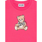 Moschino T-Shirt Girocollo tinta unita Fuxia per Bambina HCM06K FUXIA MOSCHINO 