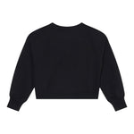 Moschino Felpa Chiusa Girocollo tinta unita con Stampa Nero per Bambina HDF06G NERO MOSCHINO 