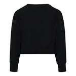 Moschino Felpa Chiusa Girocollo tinta unita con Stampa Nero per Bambina HDF06GXX NERO MOSCHINO 