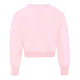 Moschino Felpa Chiusa Girocollo tinta unita con Stampa Rosa per Bambina HDF06GXXX ROSA MOSCHINO 