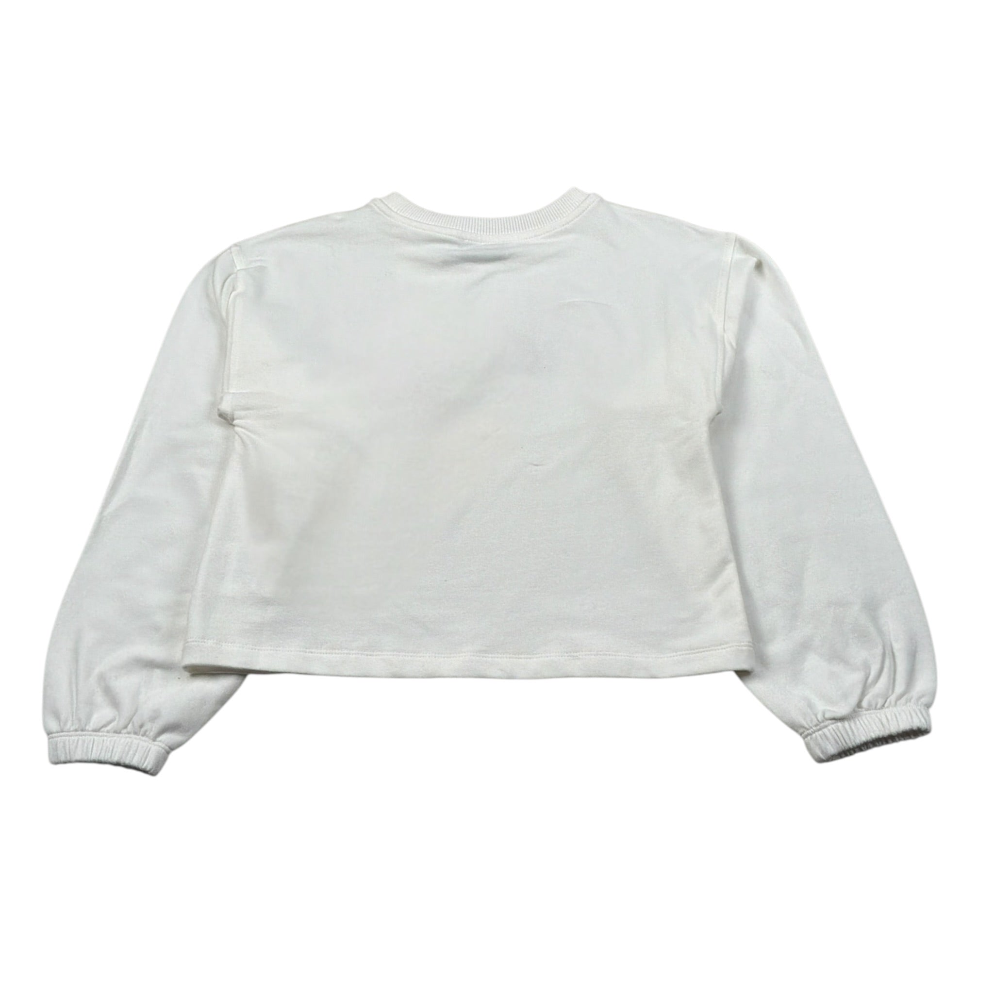 Moschino Felpa Chiusa Girocollo tinta unita Panna per Bambina HDF06U PANNA MOSCHINO 