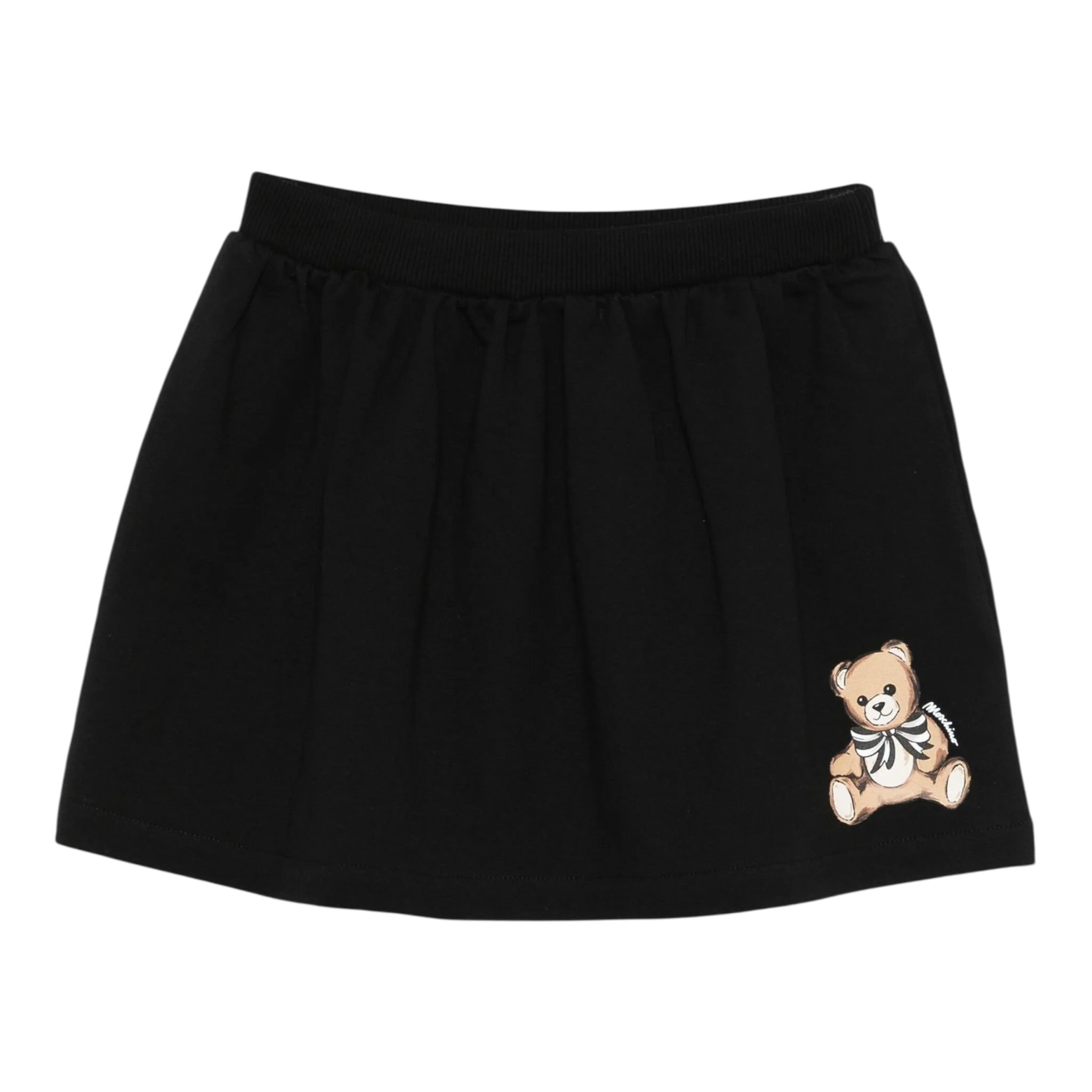 Moschino Gonna tinta unita con Logo Nero per Bambina HDJ033XX NERO MOSCHINO 