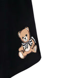 Moschino Gonna tinta unita con Stampa Orso Nero per Bambina HDJ03X NERO MOSCHINO 