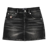 Moschino Gonna In Denim tinta unita Nero per Bambina HDJ03Z NERO MOSCHINO 