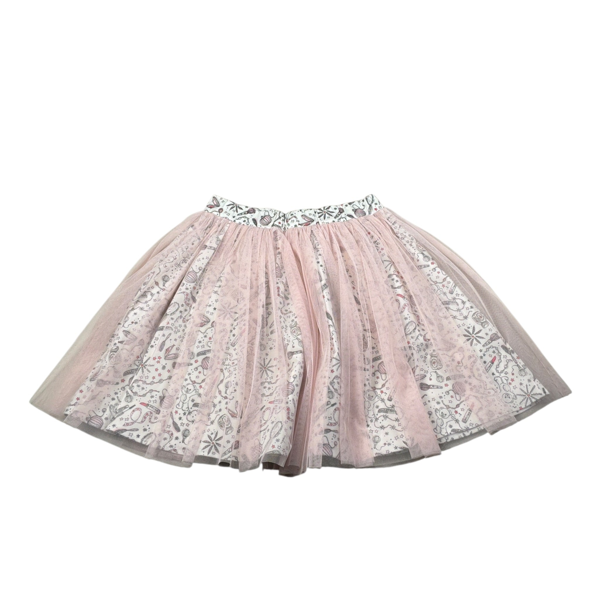 Moschino Gonna tinta unita con Stampe E Tulle Bianco per Bambina HDJ04C BIANCO MOSCHINO 