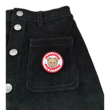 Moschino Gonna tinta unita In Camoscio Nero per Bambina HDJ04D NERO MOSCHINO 