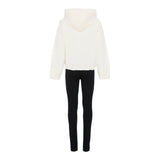 Moschino Completo 2 Pezzi Felpa-Leggins Bicolore Panna/Nero per Bambina HDK036 PANNA/NERO MOSCHINO 