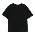 Moschino T-Shirt Girocollo tinta unita con Stampa Nero per Bambino HDM06W NERO MOSCHINO 