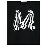 Moschino T-Shirt Girocollo tinta unita con Stampa Nero per Bambino HDM06W NERO MOSCHINO 