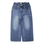 Moschino Jeans tinta unita con Girovita Regolabile Blu per Bambina HDP06M BLU MOSCHINO 