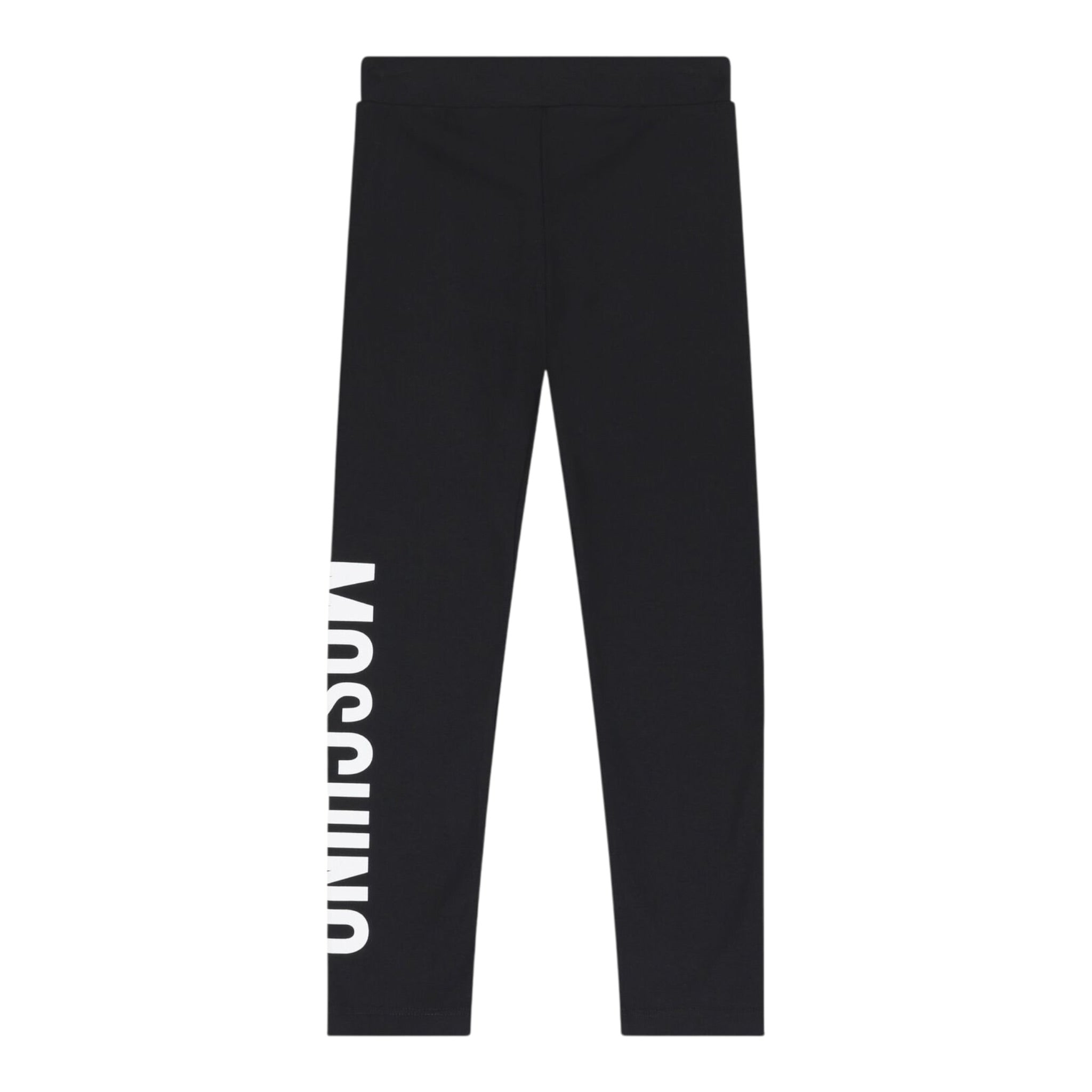 Moschino Leggins tinta unita con Logo Nero per Bambina HDP06RX NERO MOSCHINO 