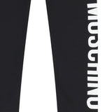 Moschino Leggins tinta unita con Logo Nero per Bambina HDP06RX NERO MOSCHINO 