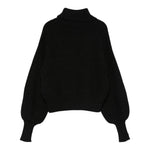Moschino Maglia Collo Alto tinta unita con Stampa Nero per Bambina HDW02A NERO MOSCHINO 