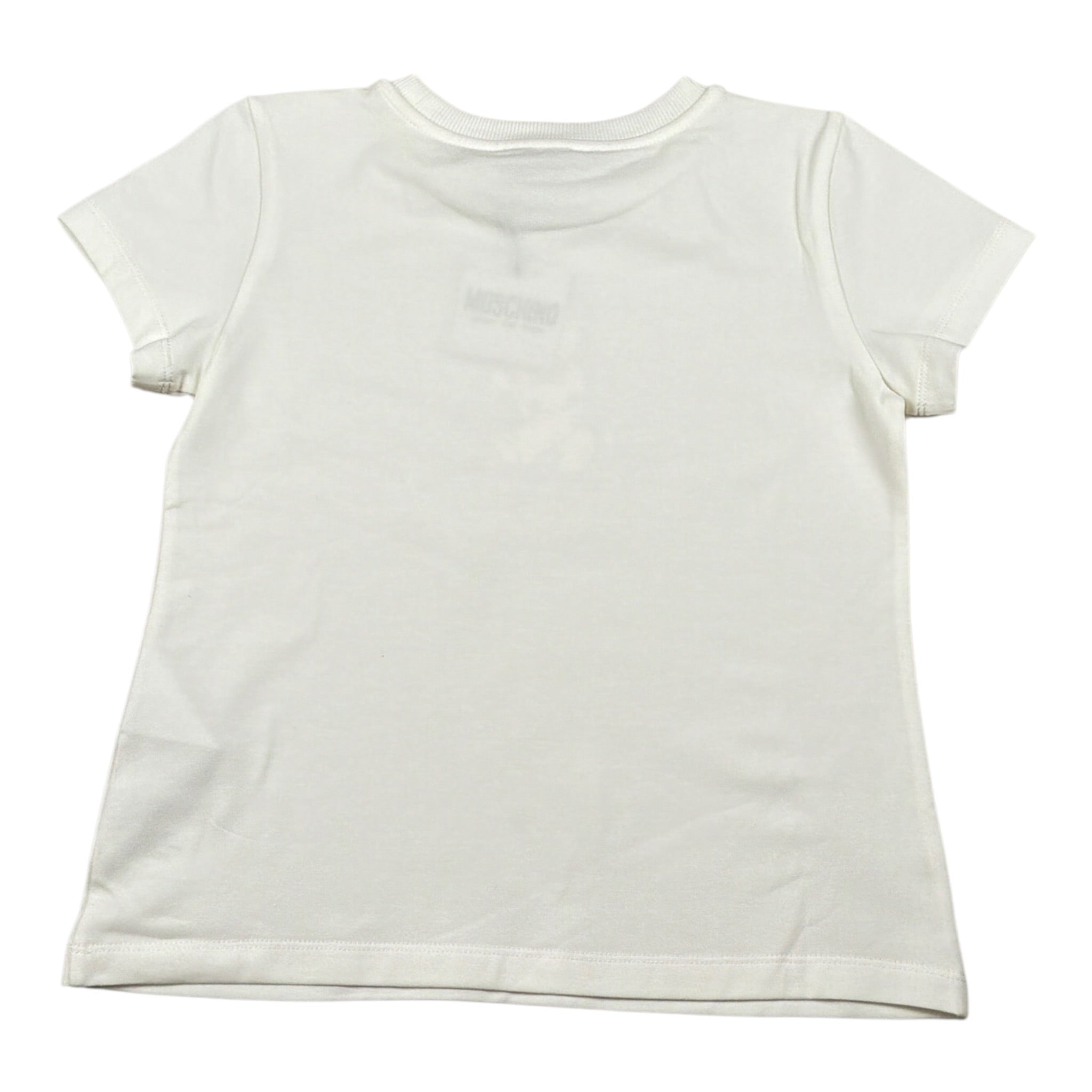 Moschino T-Shirt tinta unita con Stampa Bianco per Bambina HM06K BIANCO MOSCHINO 