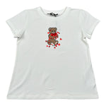 Moschino T-Shirt tinta unita con Stampa Bianco per Bambina HM06K BIANCO MOSCHINO 