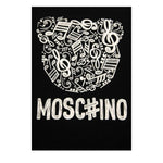 Moschino Felpa Chiusa Girocollo tinta unita con Stampa Nero per Bambina HMF099 NERO MOSCHINO 