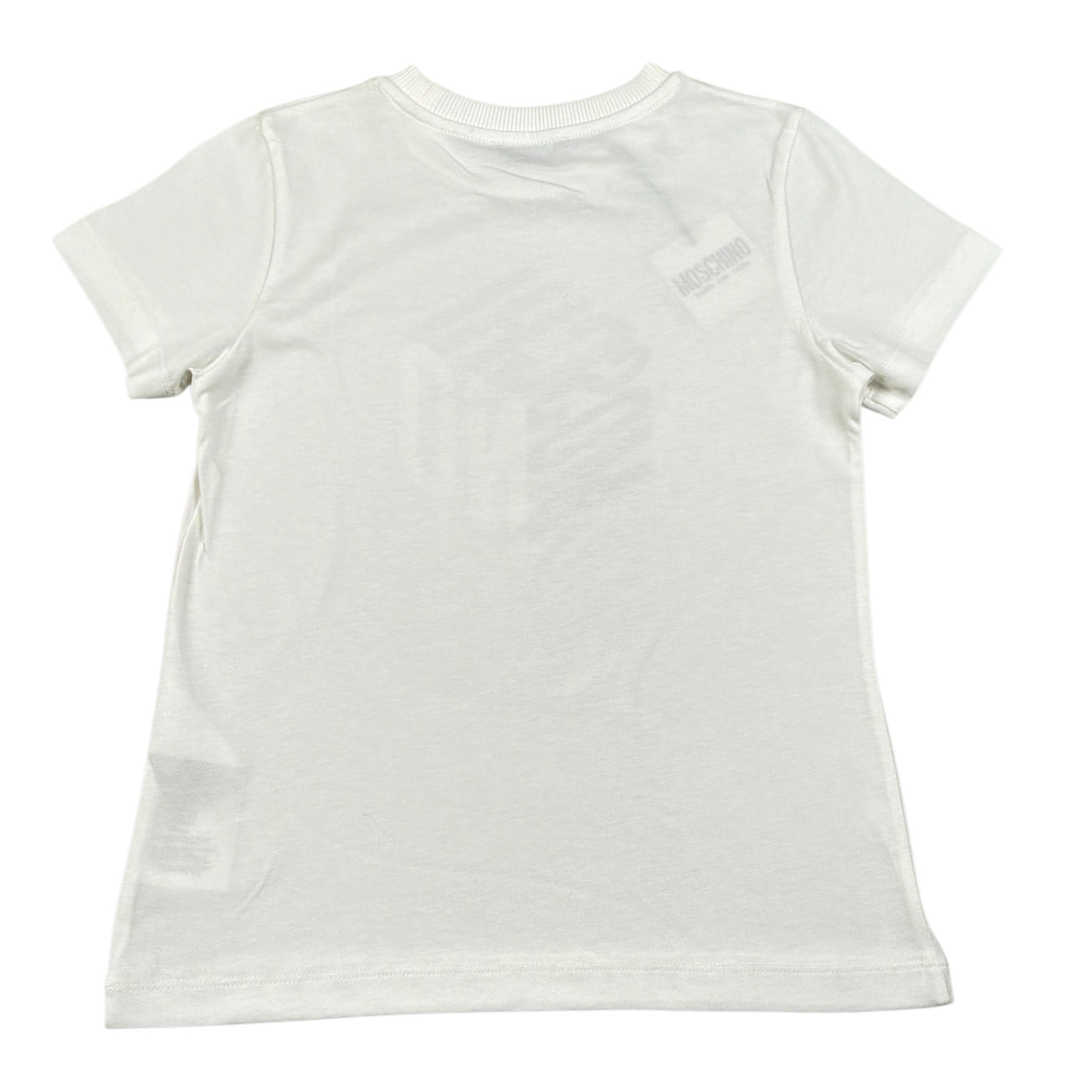 Moschino T-Shirt tinta unita con Stampa Bianco per Bambino HMM05V BIANCO MOSCHINO 