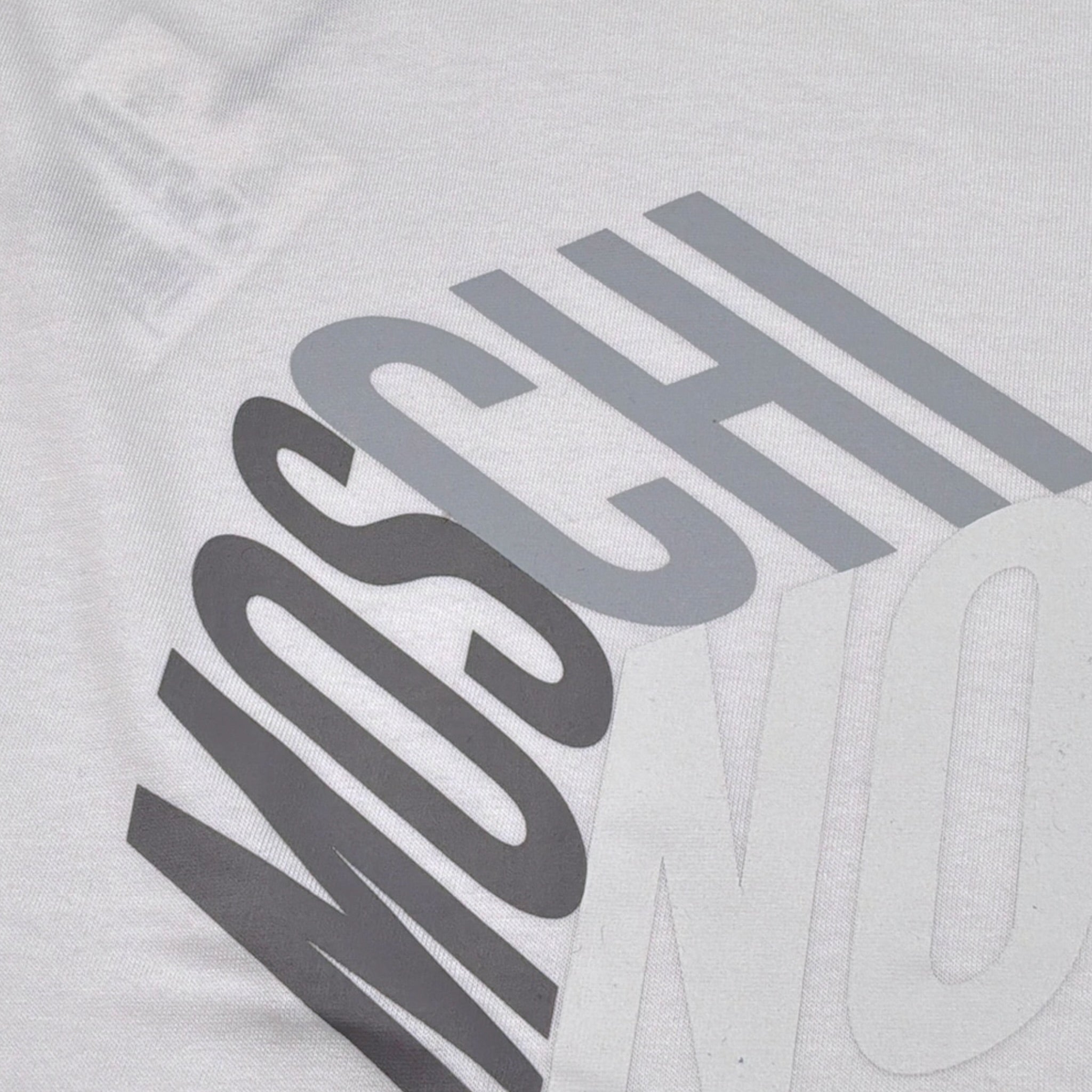 Moschino T-Shirt tinta unita con Stampa Bianco per Bambino HMM05V BIANCO MOSCHINO 