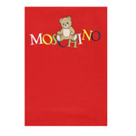 Moschino Felpa Chiusa Girocollo tinta unita con Stampa Rosso per Bambino HNF08V ROSSO MOSCHINO 