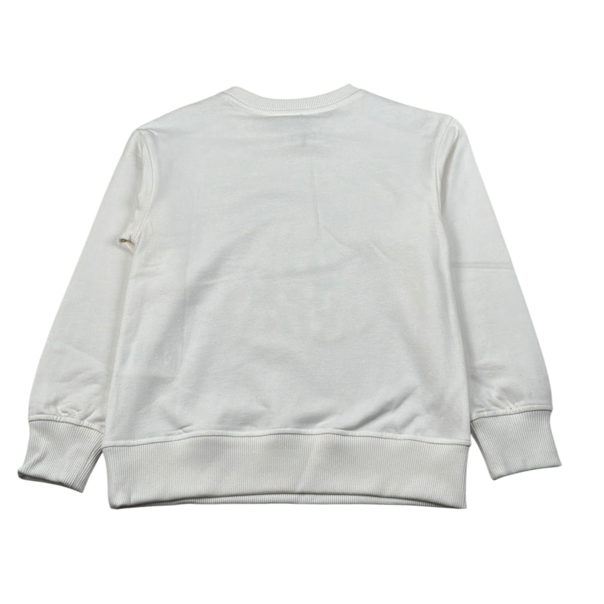Moschino Felpa Chiusa Girocollo tinta unita con Logo Panna per Bambino HNF099 PANNA MOSCHINO 