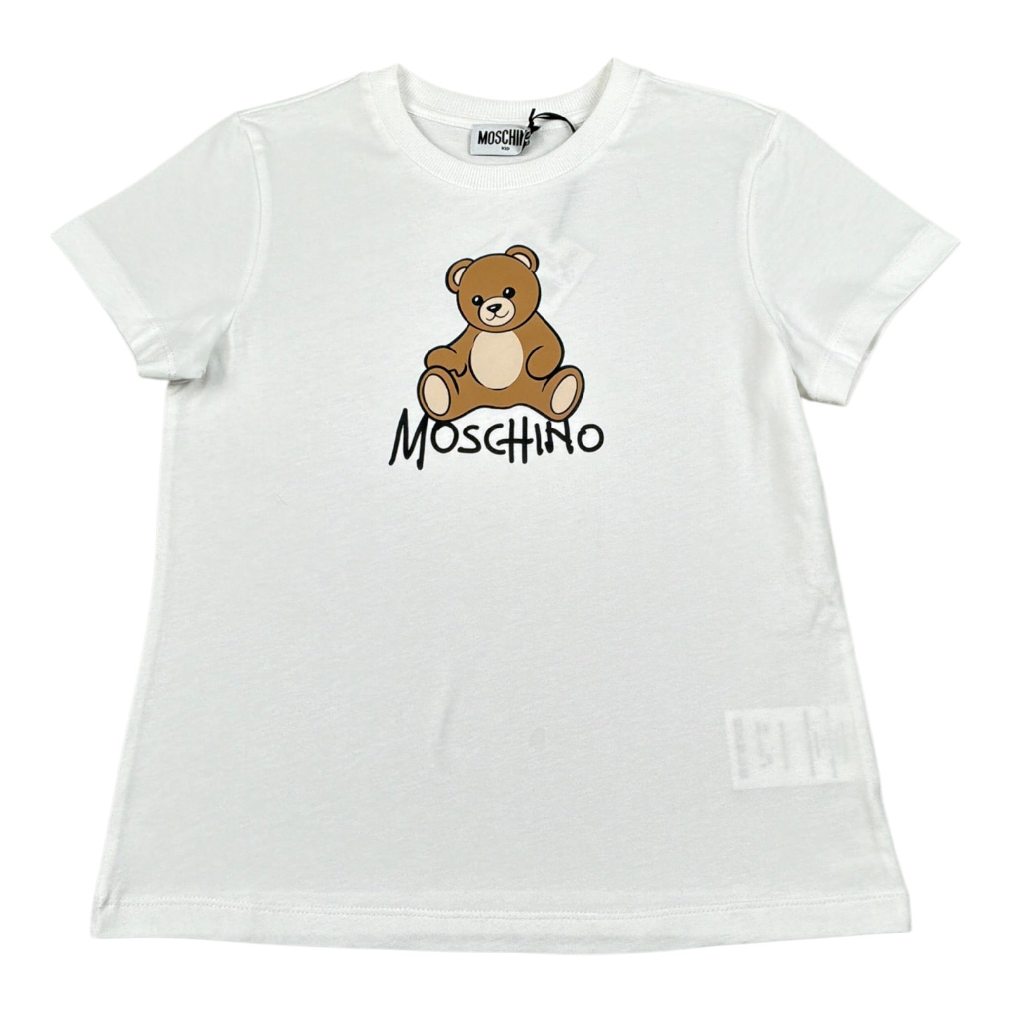 Moschino T-Shirt tinta unita con Stampa Bianco per Bambino HNM05V BIANCO MOSCHINO 