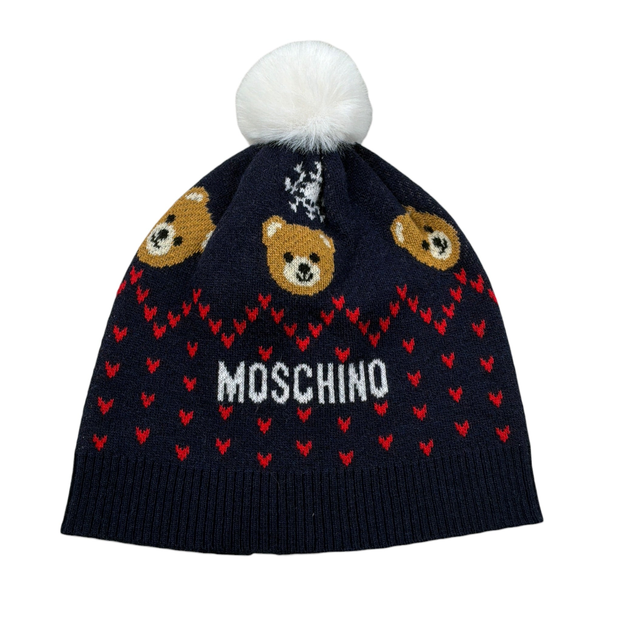 Moschino Cappello tinta unita con Logo Blu per Bambino HNX02K BLU MOSCHINO 