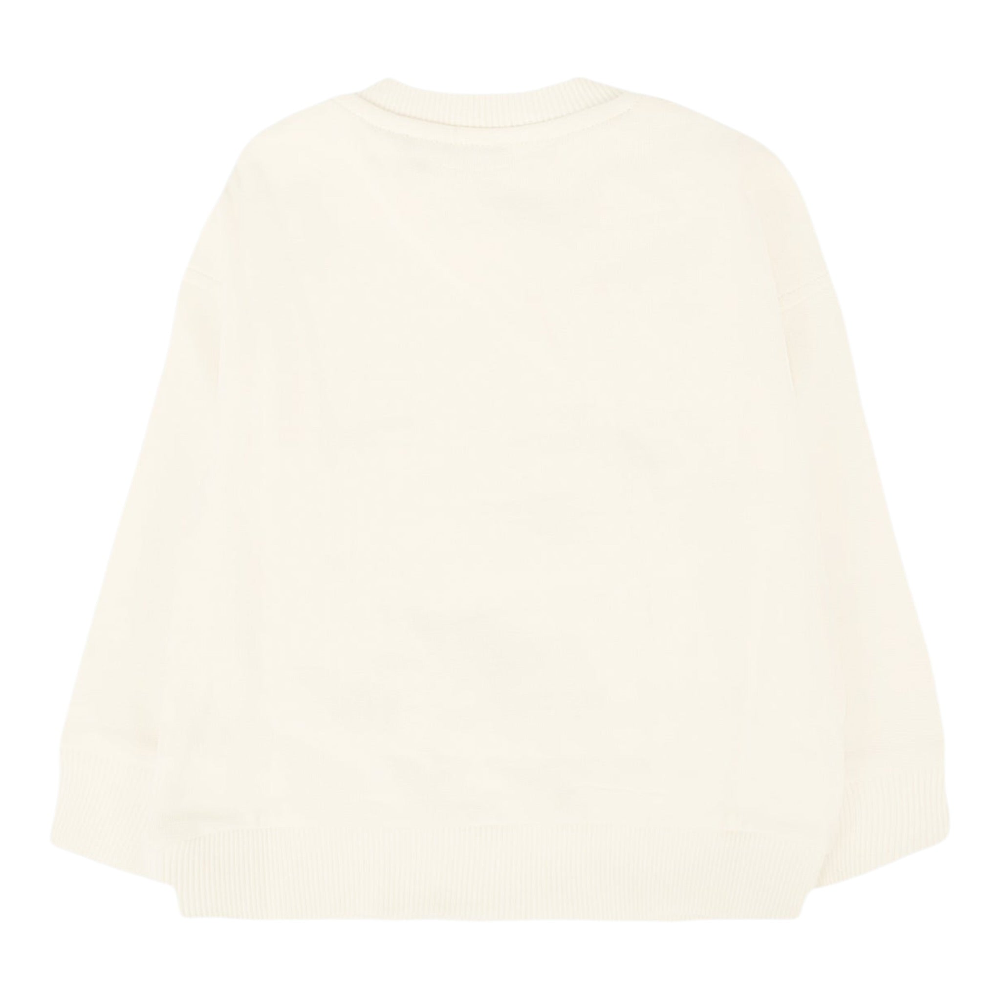 Moschino Felpa Chiusa Girocollo tinta unita con Logo Panna per Bambino HPF08V PANNA MOSCHINO 