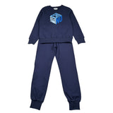 Moschino Completo 2 Pezzi Felpa-Pantalone tinta unita Blu per Bambino HQK03E BLU MOSCHINO 