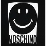Moschino Felpa Girocollo tinta unita con Stampa Nero per Bambino HSF08V NERO MOSCHINO 