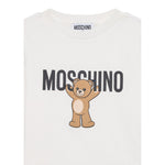 Moschino Shirt Girocollo tinta unita con Logo Bianco per Bambino HTO00J BIANCO MOSCHINO 