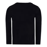 Moschino Shirt Girocollo tinta unita con Logo Nero per Bambino HTO00J NERO MOSCHINO 
