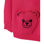 Moschino Felpa Chiusa Girocollo tinta unita Fuxia per Bambina HUF095 FUXIA MOSCHINO 