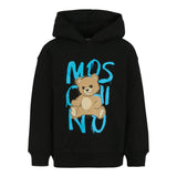 Moschino Felpa Chiusa con Cappuccio tinta unita Nero per Bambino HUF098X NERO MOSCHINO 