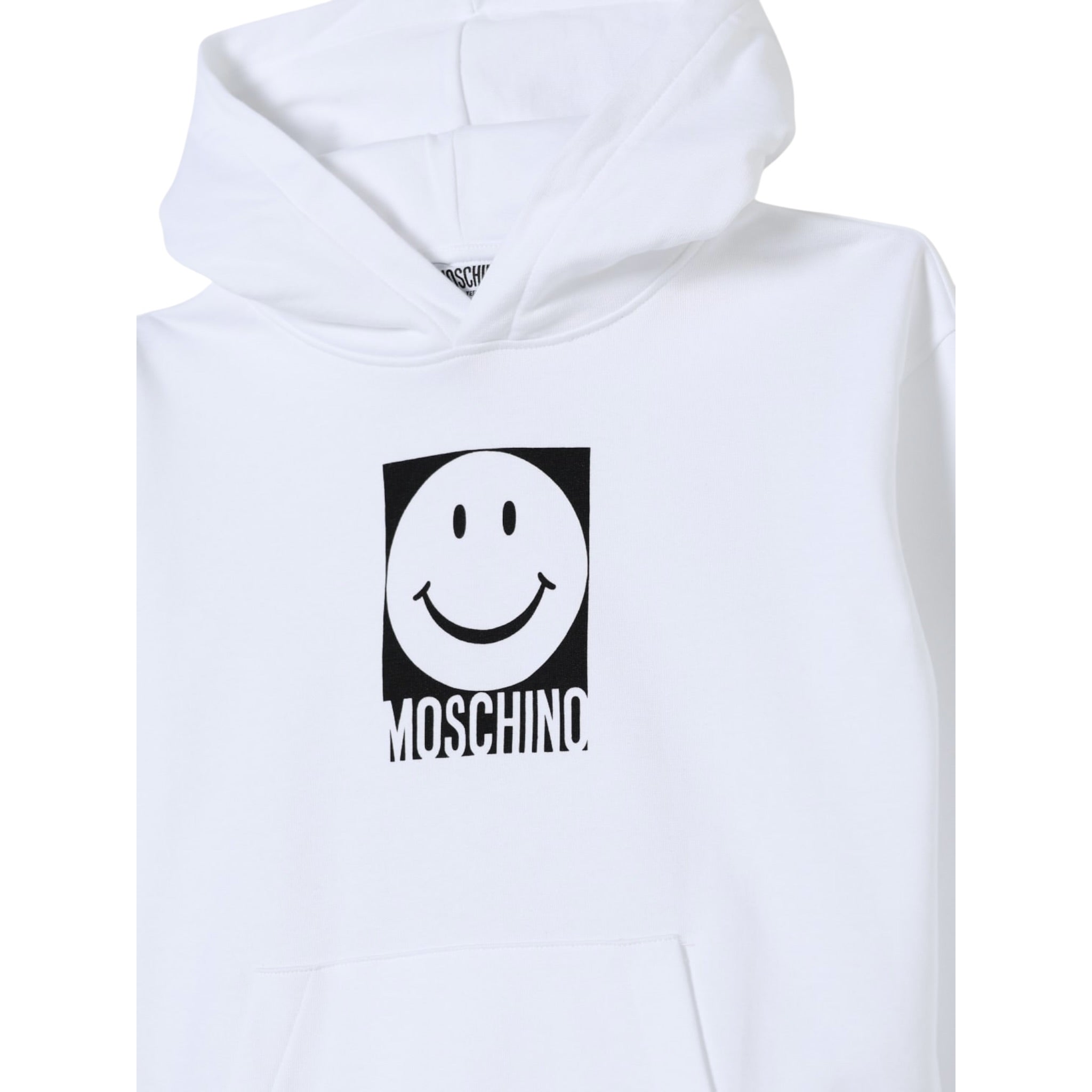 Moschino Felpa Chiusa con Cappuccio tinta unita Bianco per Bambino HUF09A BIANCO MOSCHINO 