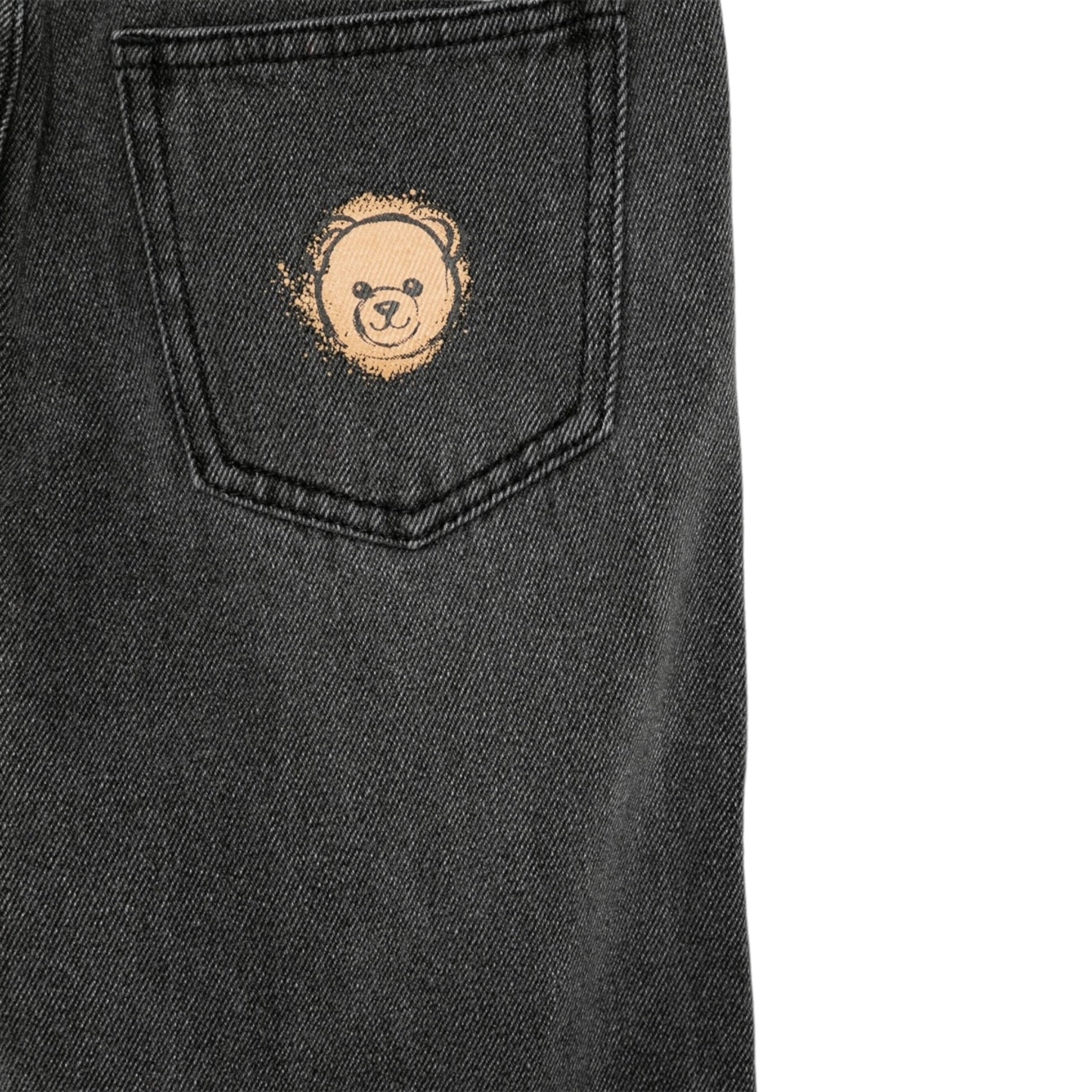 Moschino Jeans tinta unita con Elastico In Vita Nero per Bambino HUP08I NERO MOSCHINO 