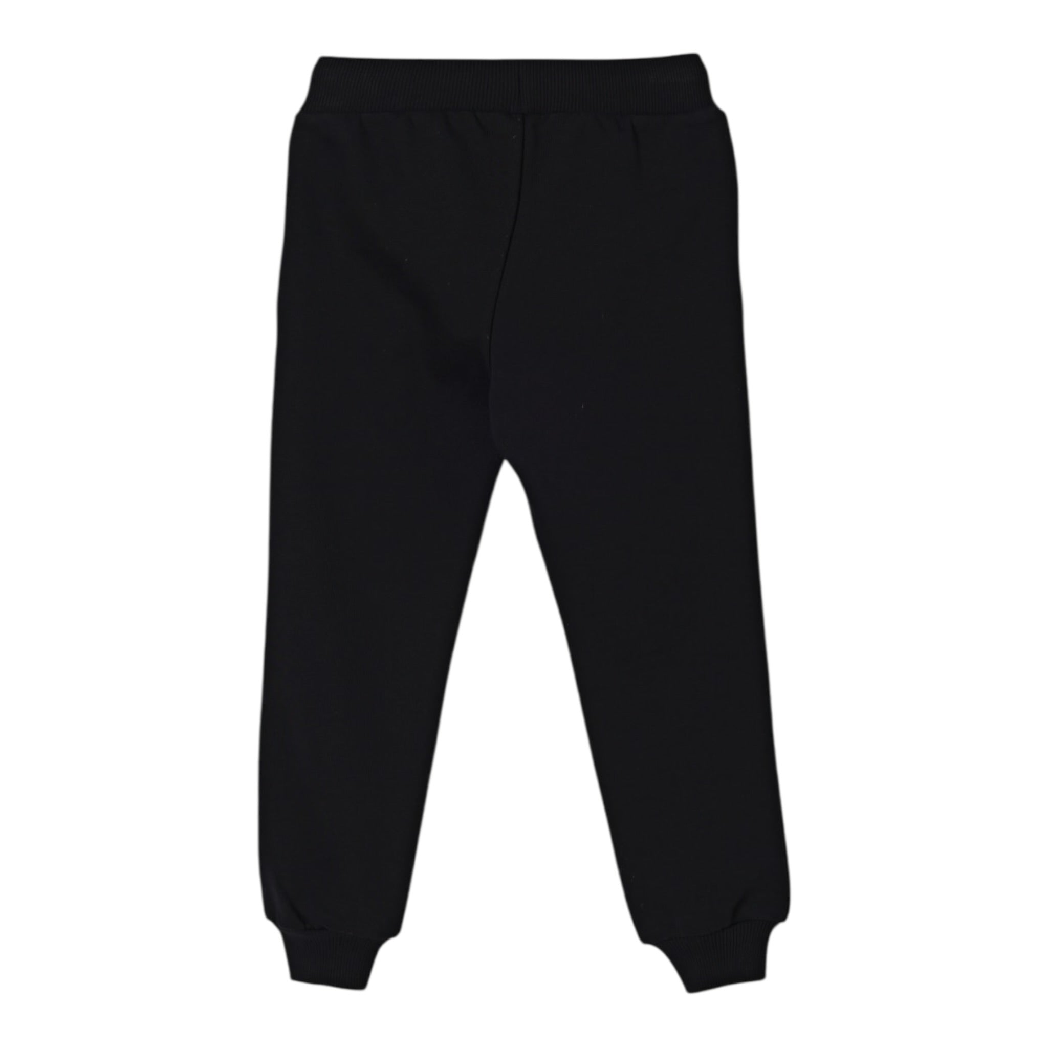 Moschino Pantalone Tuta Tinta Nita con Logo Nero per Bambino HUP08S NERO MOSCHINO 