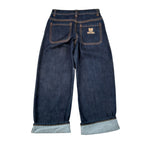 Moschino Jeans tinta unita con Girovita Regolabile Blu per Bambina HUP095 BLU MOSCHINO 