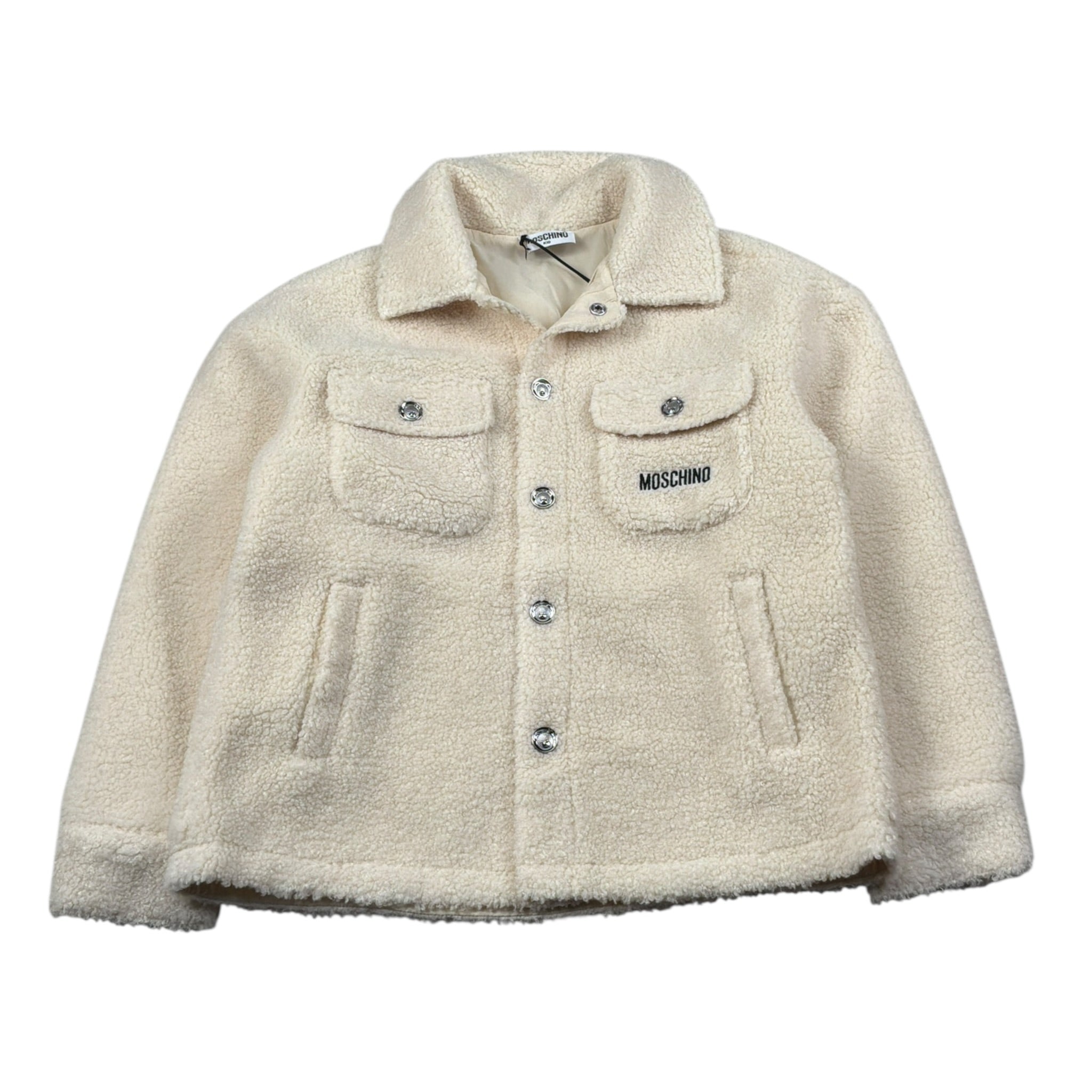 Moschino Giacca Teddy tinta unita Panna per Bambina HUS05O PANNA MOSCHINO 