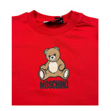 Moschino T-Shirt Girocollo tinta unita con Logo Rosso per Neonato M9M047 ROSSO MOSCHINO 