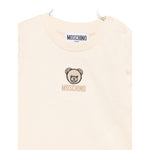 Moschino Shirt Girocollo tinta unita con Logo Beige per Neonato M9O00R BEIGE MOSCHINO 