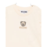 Moschino Shirt Girocollo tinta unita con Logo Beige per Neonato M9O00R BEIGE MOSCHINO 