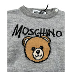 Moschino Maglia Girocollo tinta unita con Logo Grigio per Neonato M9W00J GRIGIO MOSCHINO 
