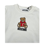 Moschino Abito Felpa Girocollo tinta unita Manica Lunga Panna per Neonata MBV0BK PANNA MOSCHINO 