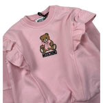 Moschino Felpa tinta unita Girocollo con Stampa Rosa per Neonata MDF036 ROSA MOSCHINO 