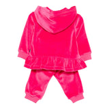 Moschino Completo 2 Pezzi In Vellutto Felpa-Pantalone tinta unita Fuxia per Neonata MDK03B FUXIA MOSCHINO 
