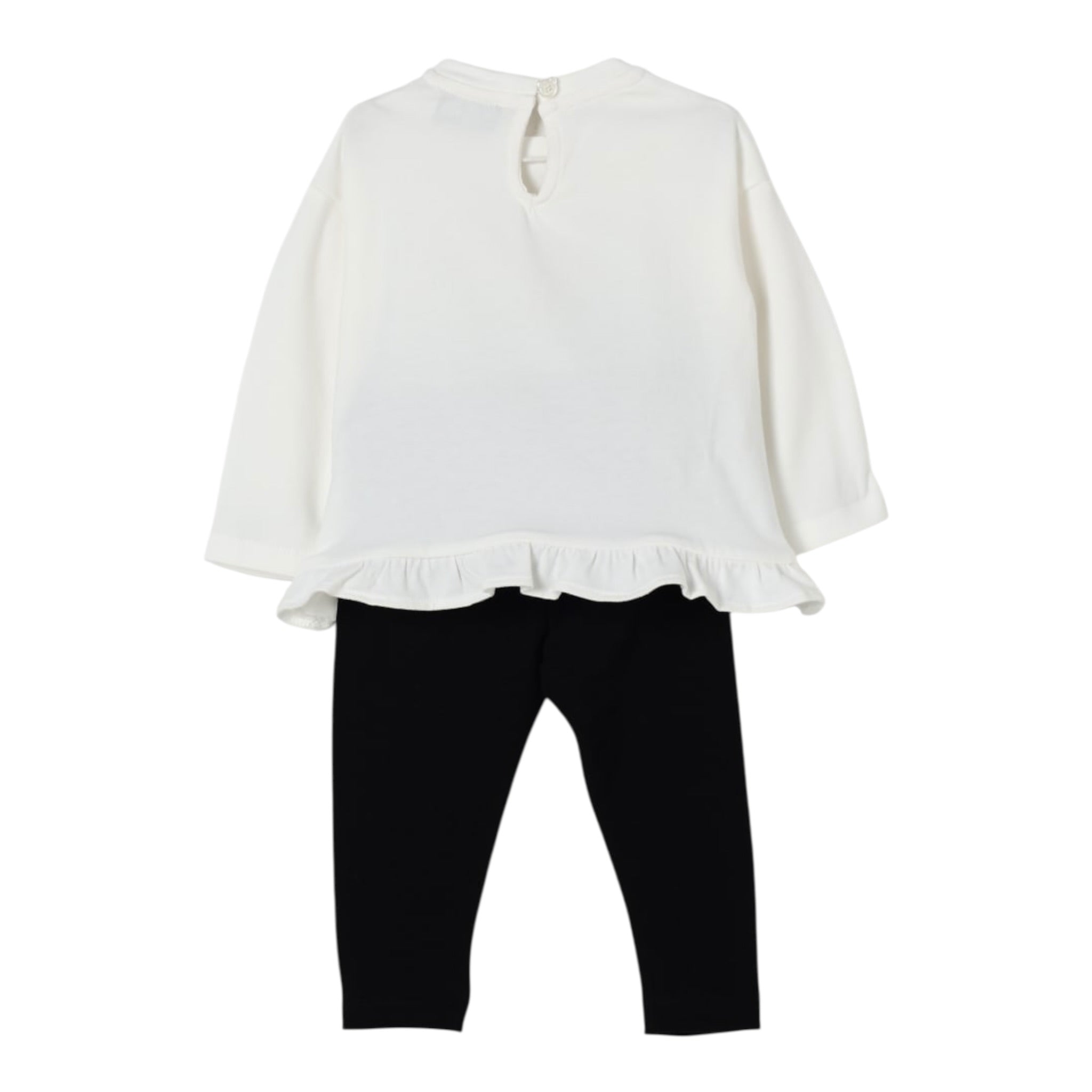 Moschino Completo 2 Pezzi Shirt-Leggins Bicolore Bianco/Nero per Neonata MDK03CX BIANCO/NERO MOSCHINO 