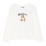 Moschino Shirt Girocollo tinta unita con Logo Bianco per Bambina MDO00UJ BIANCO MOSCHINO 