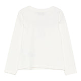 Moschino Shirt Girocollo tinta unita con Logo Bianco per Bambina MDO00UJ BIANCO MOSCHINO 