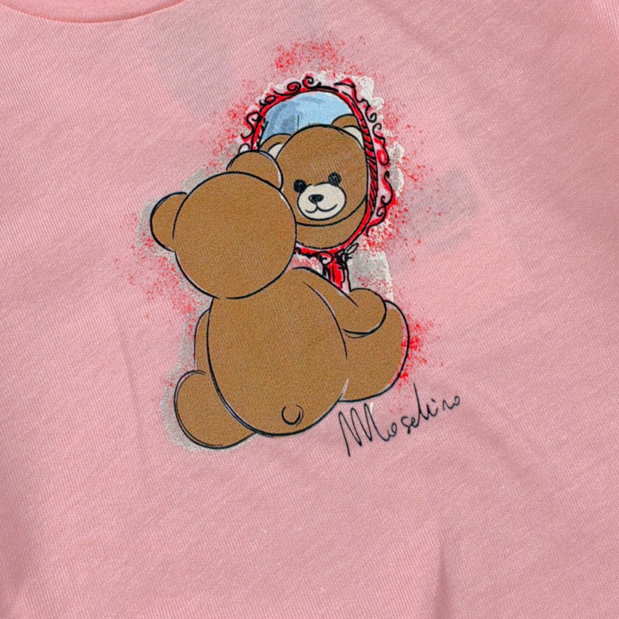 Moschino Shirt tinta unita con Stampa Rosa per Neonata MDO00W ROSA MOSCHINO 