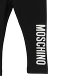 Moschino Leggins tinta unita con Logo Nero per Neonata MDP03HX NERO MOSCHINO 